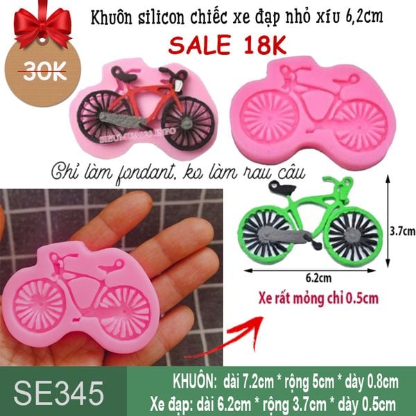 Khuôn silicon chiếc xe đạp nhỏ xíu 6,2cm ( SE345 )
