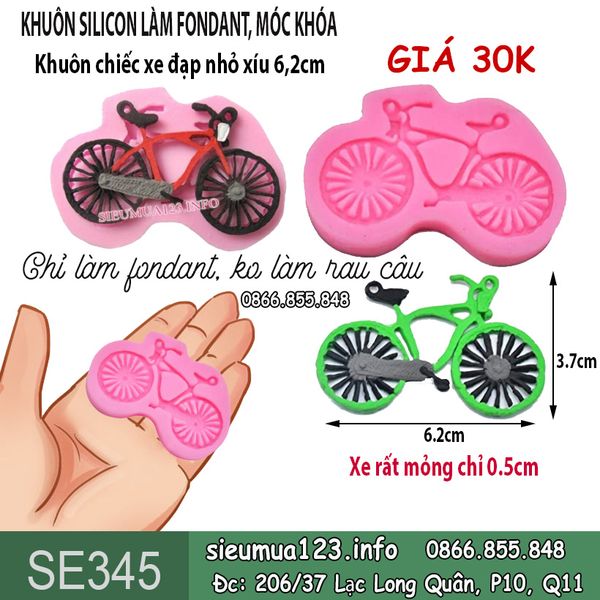 Khuôn silicon chiếc xe đạp nhỏ xíu 6,2cm ( SE345 )