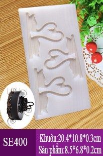 Khuôn silicon làm socola mỏng 3 cặp thiên nga 8,5cm ( SE400 )
