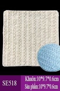 Khuôn silicon fondant ép vân đan len nhọn ( SE518 )