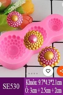Khuôn silicon 3 viên ngọc 2cm - 3cm ( SE530 )