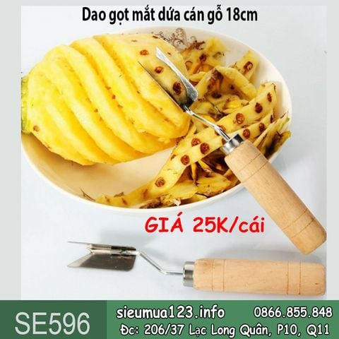 Dao gọt mắt dứa gọt thơm cán gỗ 18cm ( SE596 )