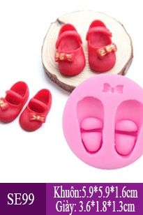 Khuôn silicon đôi giày em bé nhỏ xíu 3,6cm ( SE99 )