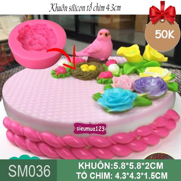 Khuôn silicon làm rau câu tổ chim nhỏ 4,3cm ( SM036 )
