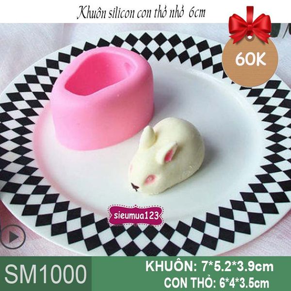 Khuôn silicon con thỏ dài 6cm ( SM1000 )