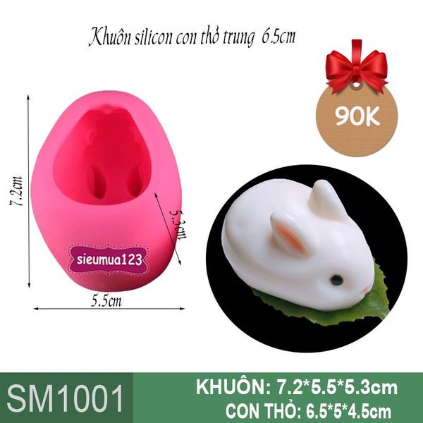 Khuôn silicon con thỏ dài 6,5cm ( SM1001 )