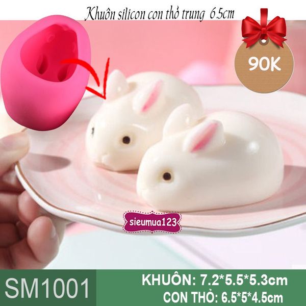 Khuôn silicon con thỏ dài 6,5cm ( SM1001 )