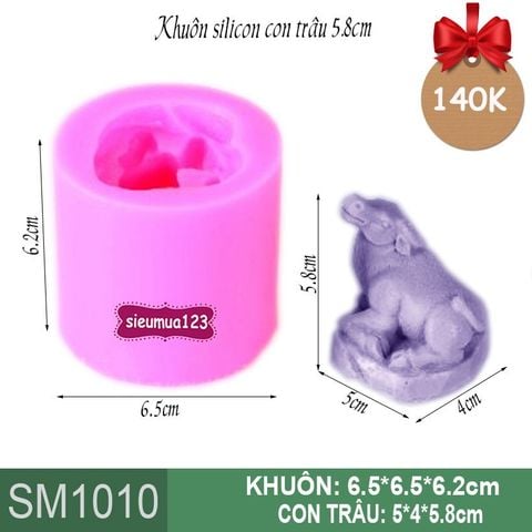 Khuôn rau câu silicon con trâu 5,8cm ( SM1010 )
