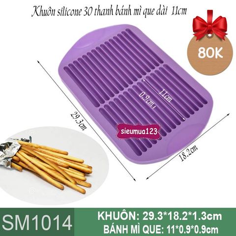 Khuôn silicon 30 thanh bánh mì que 11cm ( SM1014 )