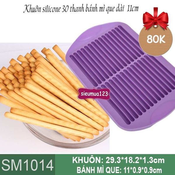 Khuôn silicon 30 thanh bánh mì que 11cm ( SM1014 )