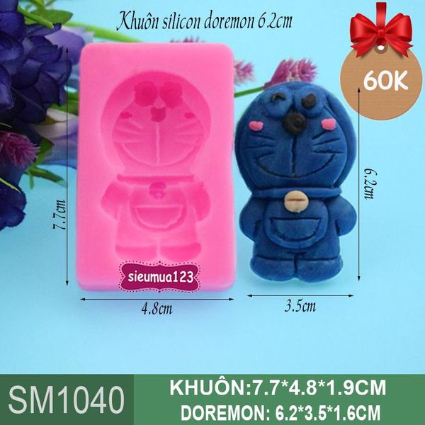 Khuôn silicon doremon 6,2cm ( SM1040 )