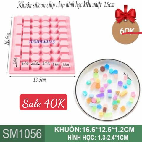 Khuôn silicon chip chip hình học kiểu Nhật 1,5cm ( SM1056 )