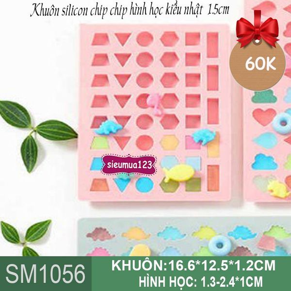 Khuôn silicon chip chip hình học kiểu Nhật 1,5cm ( SM1056 )