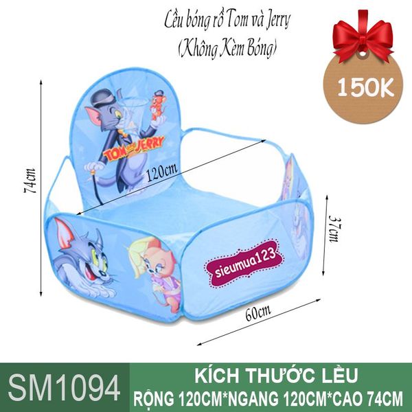 Lều bóng rổ Tom và Jerry cho bé ( SM1094 ) (Không Kèm Bóng)