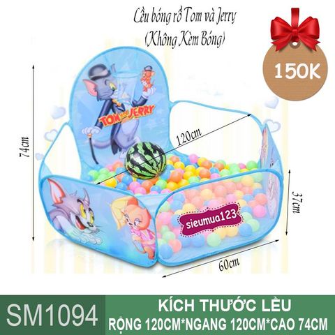 Lều bóng rổ Tom và Jerry cho bé ( SM1094 ) (Không Kèm Bóng)