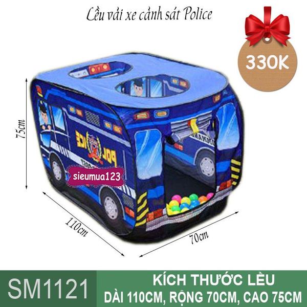 Lều vải xe cảnh sát Police ( SM1121 ) (Không Kèm Bóng)