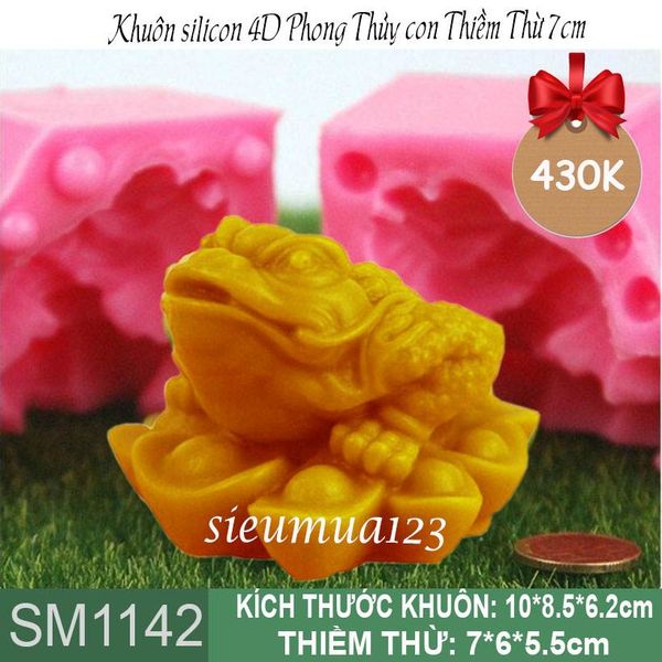 Khuôn Silicon 4D Phong Thủy con Thiềm Thừ 7cm ( SM1142 )