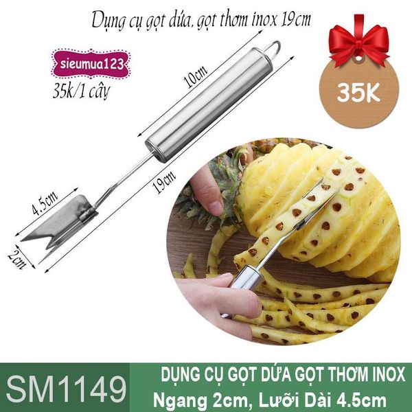 Dụng cụ gọt mắt dứa gọt thơm inox 19cm ( SM1149 )