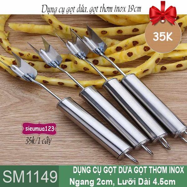 Dụng cụ gọt mắt dứa gọt thơm inox 19cm ( SM1149 )