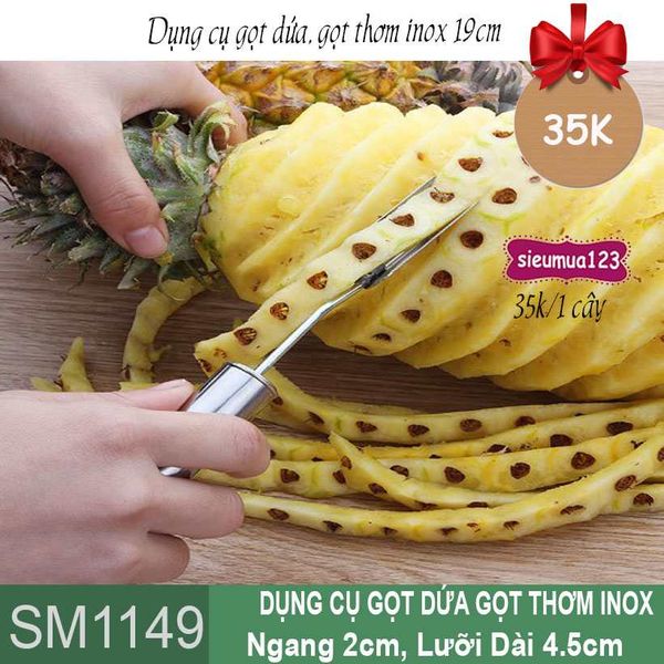 Dụng cụ gọt mắt dứa gọt thơm inox 19cm ( SM1149 )