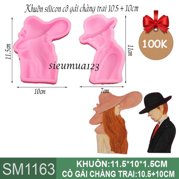 Khuôn silicon cô gái girl chàng trai 10cm ( SM1163 )