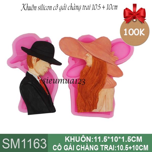 Khuôn silicon cô gái girl chàng trai 10cm ( SM1163 )