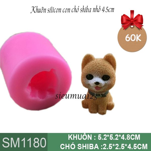 Khuôn silicon con chó shiba nhỏ 4,5cm ( SM1180 )