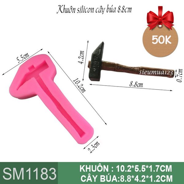 Khuôn silicon cây búa 8,8cm ( SM1183 )