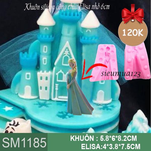 Khuôn silicon công chúa Elisa nhỏ 7,5cm ( SM1185 )