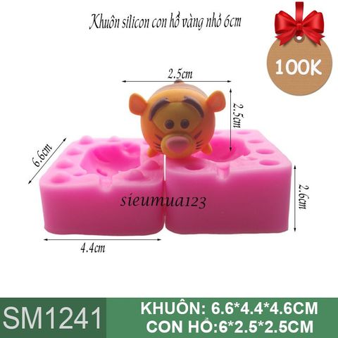 Khuôn silicon con hổ vàng nhỏ 6cm ( SM1241 )