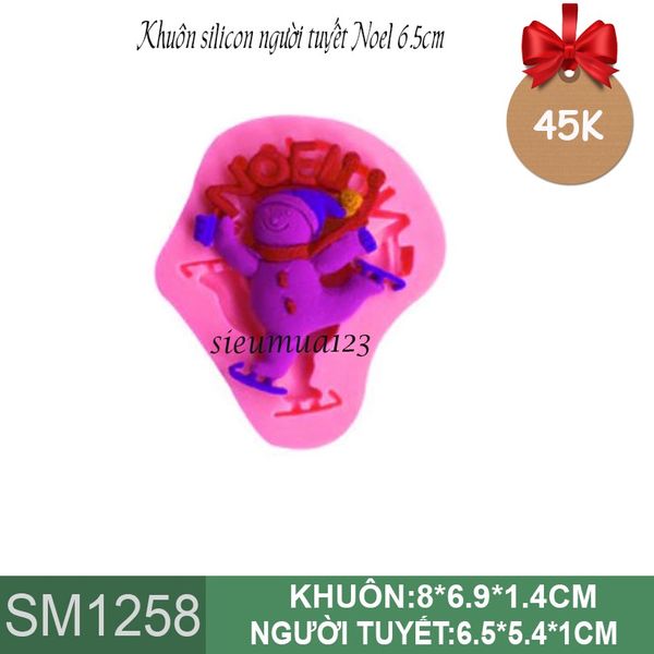 Khuôn silicon người tuyết noel 6,5cm ( SM1258 ) còn 1