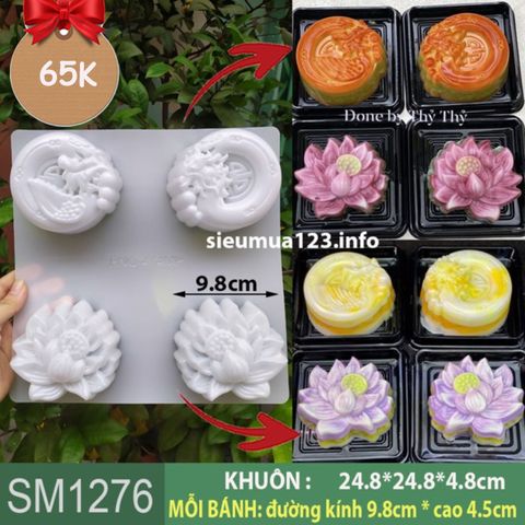Khuôn rau câu trung thu Rồng Sen bằng nhựa mỏng ( SM1276 ) còn 1