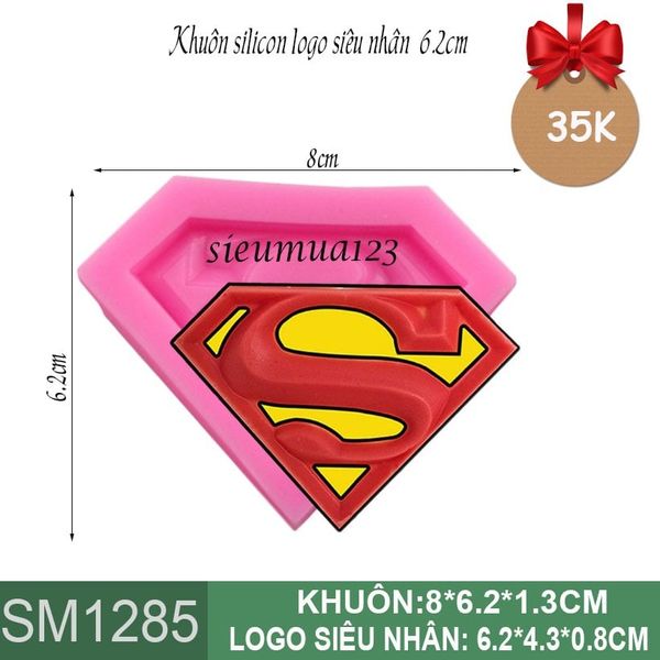 Khuôn silicon logo siêu 6,2cm ( SM1285 )
