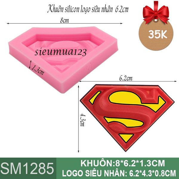 Khuôn silicon logo siêu 6,2cm ( SM1285 )