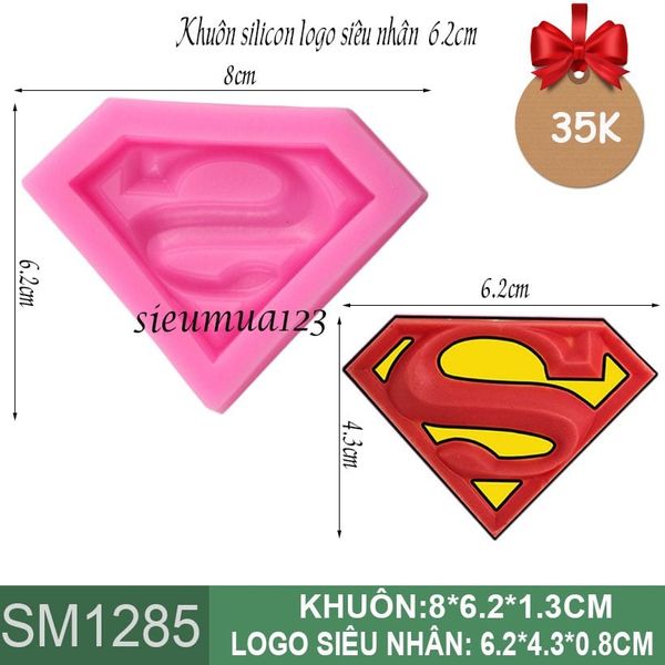 Khuôn silicon logo siêu 6,2cm ( SM1285 )