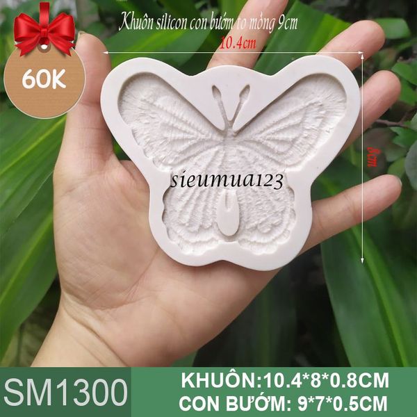 Khuôn silicon con bướm to mỏng 9cm ( SM1300 )