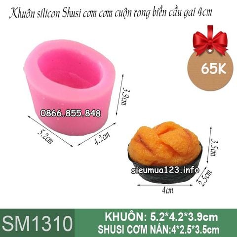Khuôn silicon Sushi cơm cuộn rong biển cầu gai 4cm ( SM1310 )