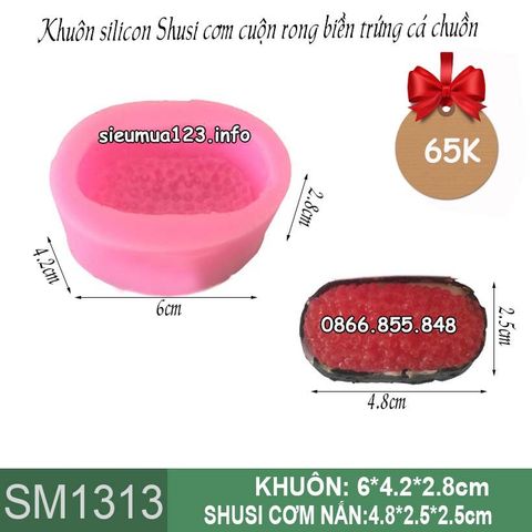 Khuôn silicon Sushi cơm cuộn rong biển trứng cá chuồn 4,8cm ( SM1313 )