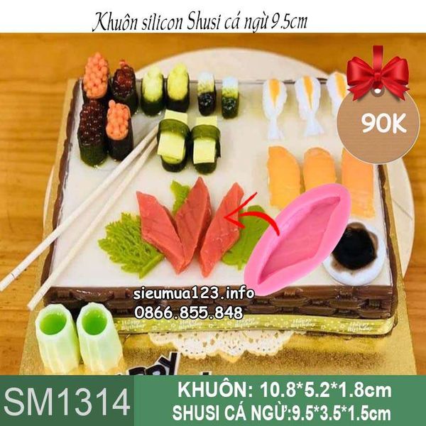 Khuôn silicon Sushi cá ngừ 9,5cm ( SM1314 )