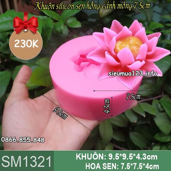 Khuôn silicon sen cánh mỏng 7,5cm ( SM1321 )