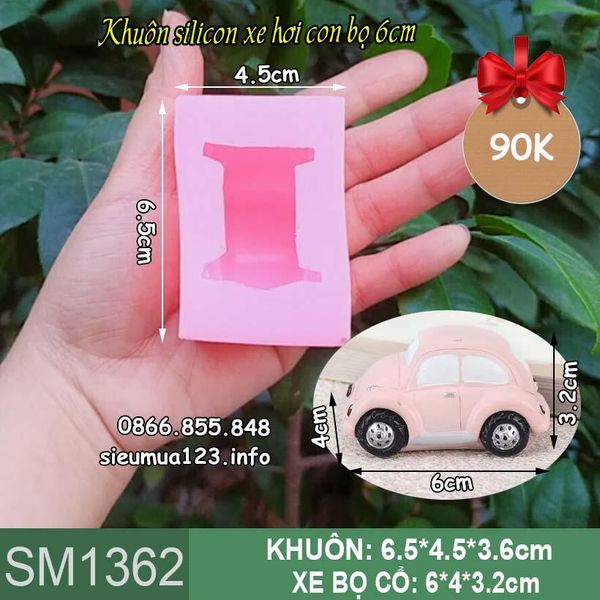 Khuôn silicon chiếc xe hơi ô tô con bọ 6cm ( SM1362 )