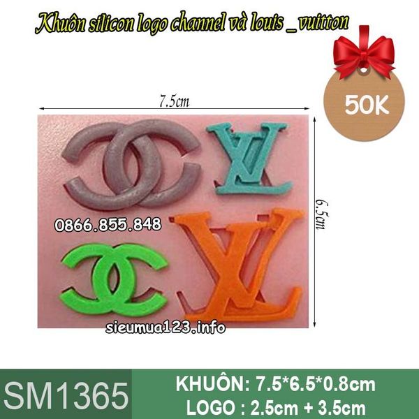 Khuôn silicon logo channel và louis_vuitton ( SM1365 )