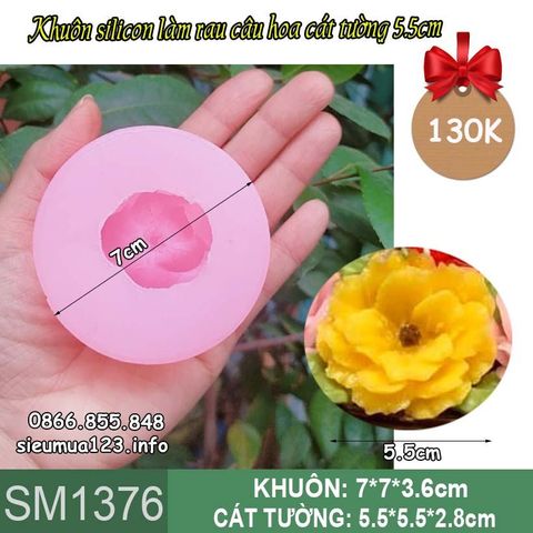 Khuôn silicon làm rau câu hoa cát tường 5,5cm ( SM1376 )