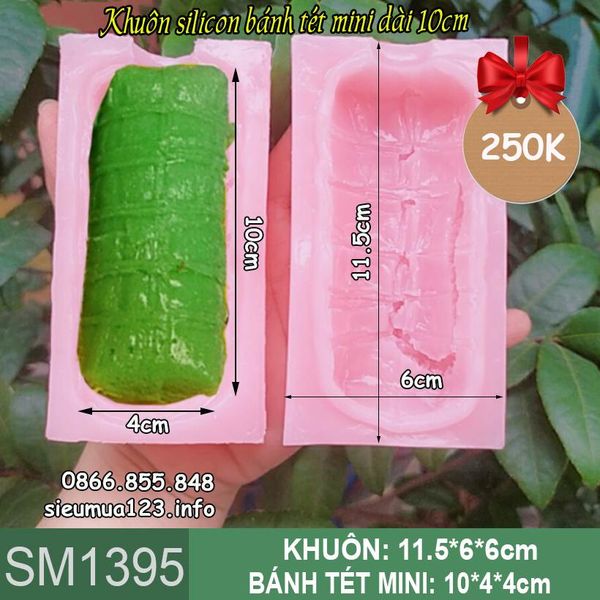 Khuôn silicon bánh tét mini dài 10cm ( SM1395 )