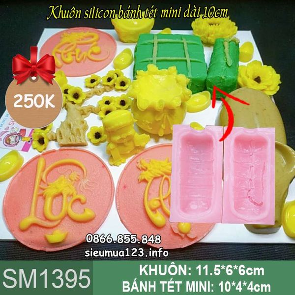 Khuôn silicon bánh tét mini dài 10cm ( SM1395 )