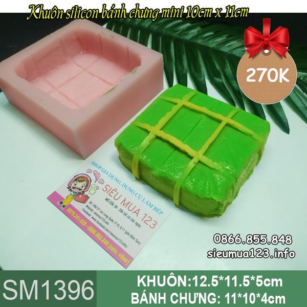 Khuôn silicon bánh chưng mini dài 10cm x 11cm ( SM1396 )