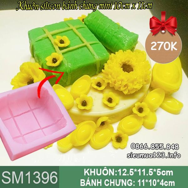 Khuôn silicon bánh chưng mini dài 10cm x 11cm ( SM1396 )