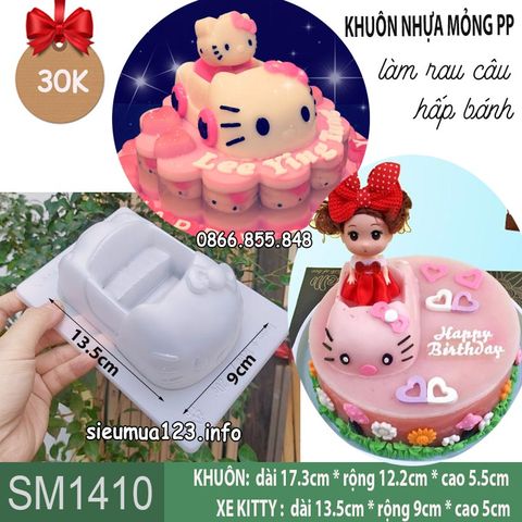 Khuôn nhựa mỏng làm rau câu hình xe Kitty 13,5cm ( SM1410 )
