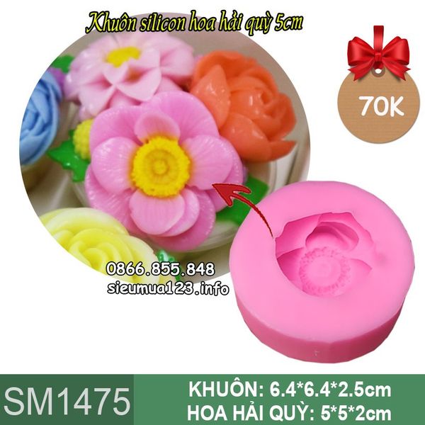 Khuôn silicon làm rau câu hoa hải quỳ 5cm ( SM1475 )