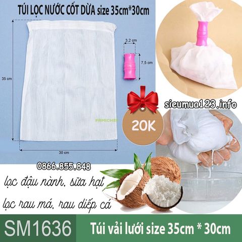 Túi lọc nước cốt dừa size 35cm*30cm ( SM1636 )